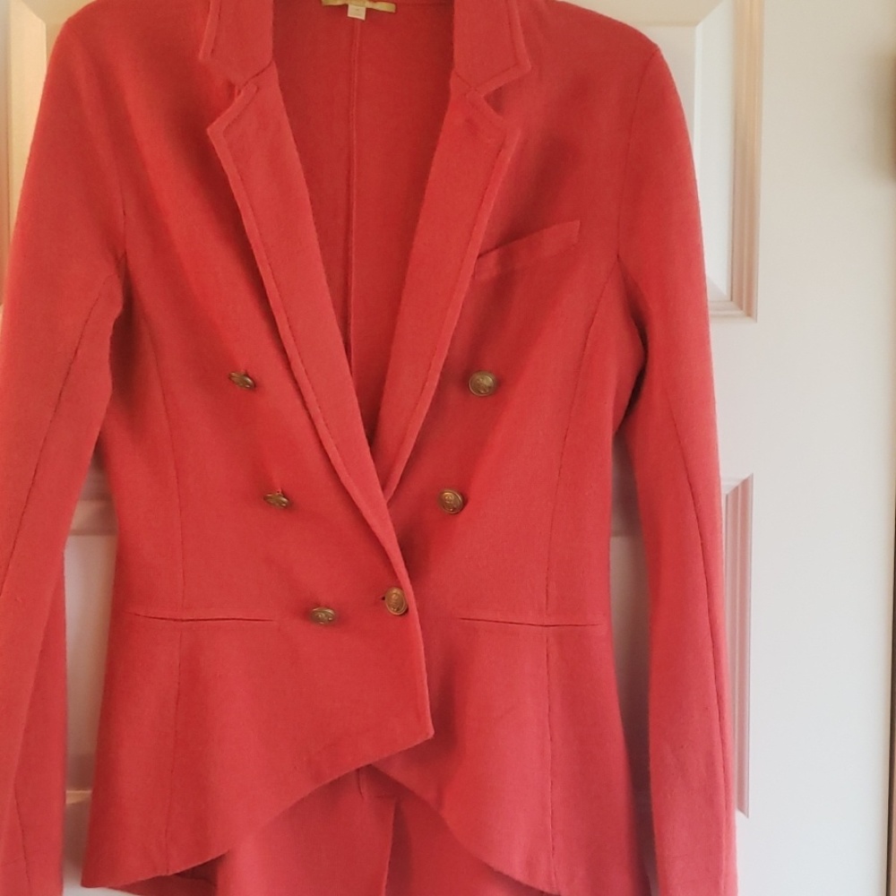 Orange military inspired sweater sz M